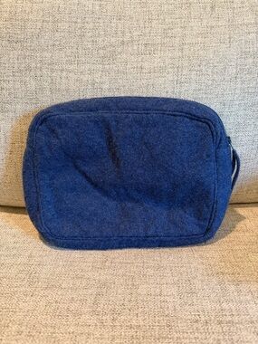 Sofia Cashmere Blue Cashmere Pouch Used